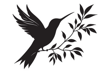 Hummingbird silhouette vector