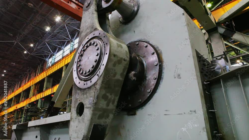 Poster the essential advanced industrial machinery component utilized in modern factory operations. stock c