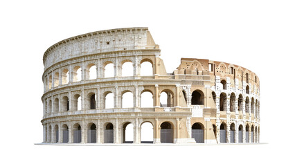 Naklejka premium Colosseum in Rome Isolated on PNG Background