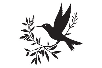 Hummingbird silhouette vector