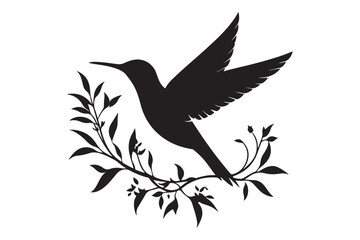Hummingbird silhouette vector