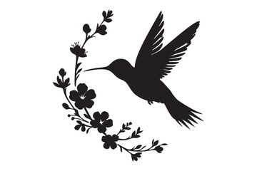 Hummingbird silhouette vector