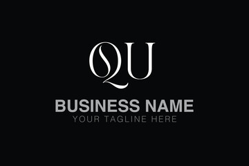QU Q qu initial logo | initial based abstract modern minimal creative logo, vector template image. luxury logotype logo, real estate homie logo. typography logo. initials logo