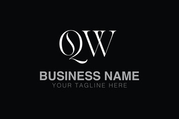 QW Q qw initial logo | initial based abstract modern minimal creative logo, vector template image. luxury logotype logo, real estate homie logo. typography logo. initials logo