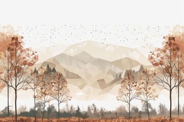 Autumnal Mountain Landscape