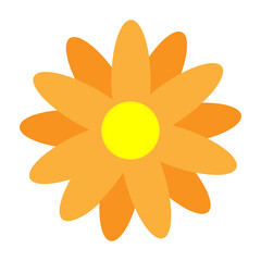 Calendula Vector Flat Icon Design