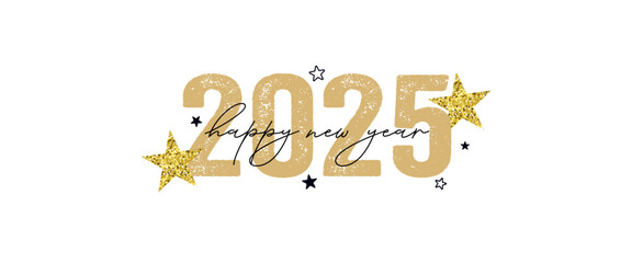 Vector illustration new year celebration concept. Happy New Year 2025 design brochure design template, card, banner. Vector drawing.