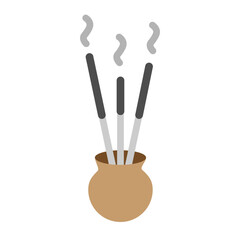 Agarbatti (Incense) Vector Flat Icon Design