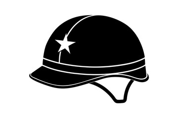 Military helmet on white background