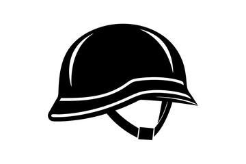 Military helmet on white background