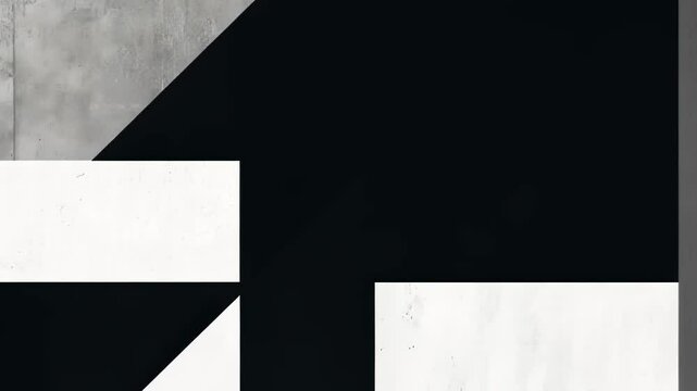 Abstract Retro Monochrome Basic Shapes in Motion Graphic Design