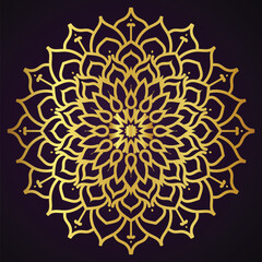 Elegant Indian mandala wedding Invitation template
