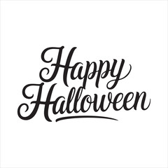happy Halloween typography vector arts 