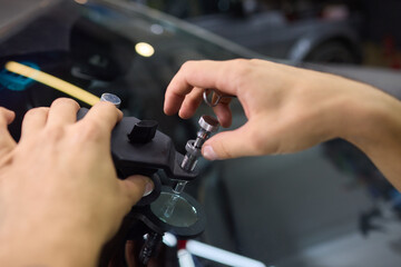 Installing windshield on a car with automotive design