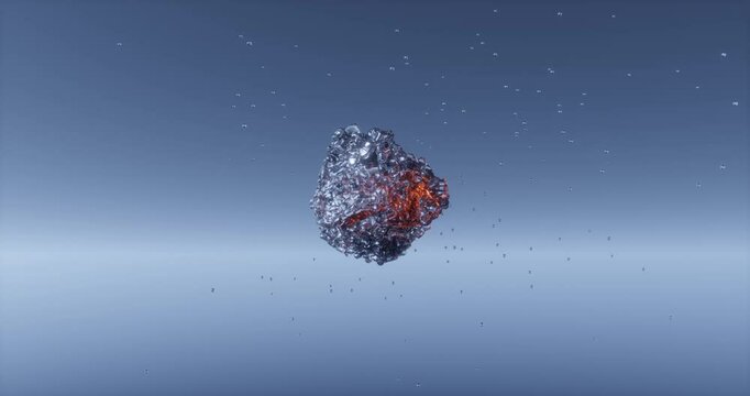 Virus typeDNA Monkeypox  Orthopoxvirus also known as Mpox considered a danger with potential evolution by mutation with the ability to generate pandemic 3d render animation arc shot