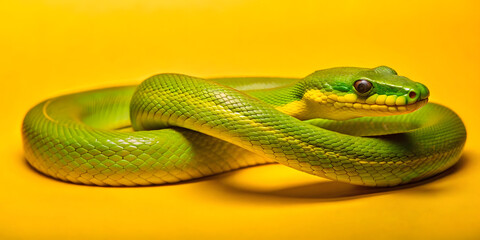 Obraz premium close up of a green snake