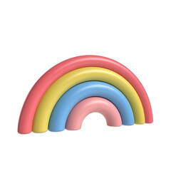 Arco íris 3D cartoon 