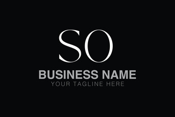 SO S so initial logo | initial based abstract modern minimal creative logo, vector template image. luxury logotype logo, real estate homie logo. typography logo. initials logo