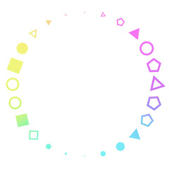 Colorful geometry frame background.	