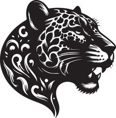 Jaguar silhouette vector style with White Background