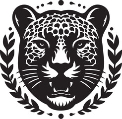 Jaguar silhouette vector style with White Background