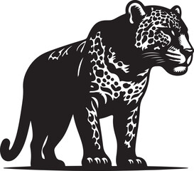 Jaguar silhouette vector style with White Background