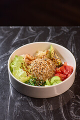 A Colorful and Vibrant Salad Bowl Filled with Fresh Vegetables and Delicious Toppings