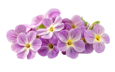 Bouquet primrose flowers isolated on white or transparent background