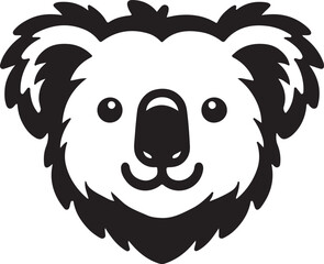  koala silhouette vector style with White Background