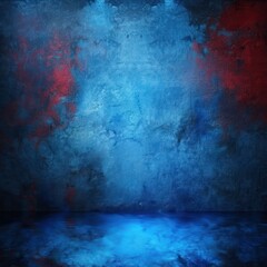 Obraz premium Blue and Red Concrete Wall