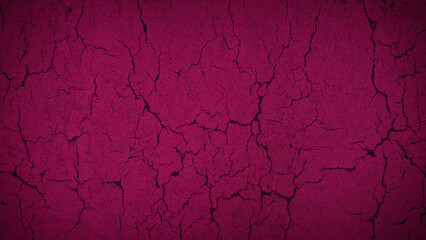 High-resolution cracked earth texture in rich magenta tones, creating a bold and vibrant visual. Ideal for 4K backgrounds, wallpapers, banners, and striking design backdrops