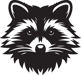 Raccoon silhouette vector style with White Background © objecttheart