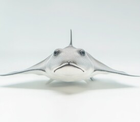 Obraz premium a stingray against a white background, emphasizing its unique features and beauty