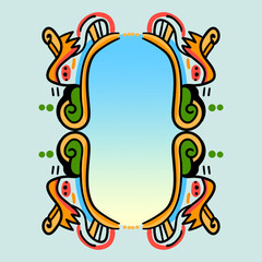 Obraz premium background, design, poster, abstract, pattern, graphic, frame, spring, vector, hand, template, drawn, art, memphis, child, event, card, cute, color, layout, cover, summer, wave, element, brush, modern