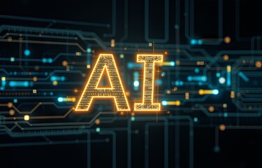 Ai technology abstract background.