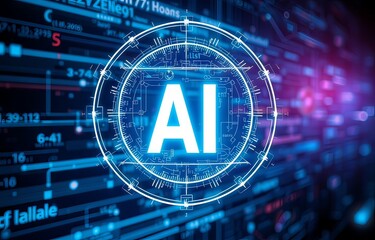 Ai technology abstract background.