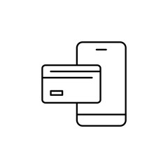 Mobile Payment Method Icon - Digital Wallet, Smartphone Banking, Credit Card Transaction, Secure Checkout, Contactless Payment, E-commerce Shopping, Online Purchase, Financial Technology