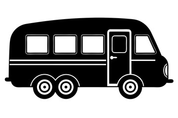 Trailer van on a white background