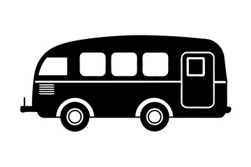 Trailer van on a white background