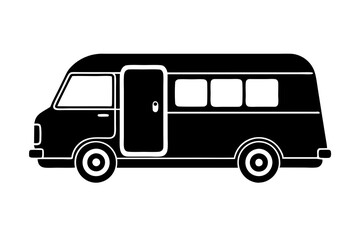 Trailer van on a white background