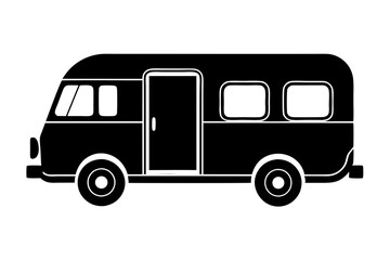 Trailer van on a white background