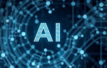 Ai technology abstract background.