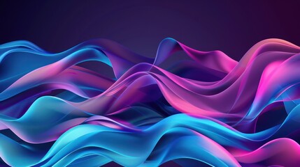 Fototapeta premium Abstract Blue and Pink Waves