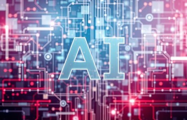 Ai technology abstract background.