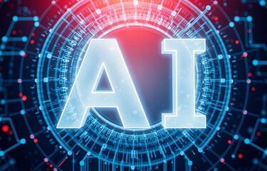 Ai technology abstract background.