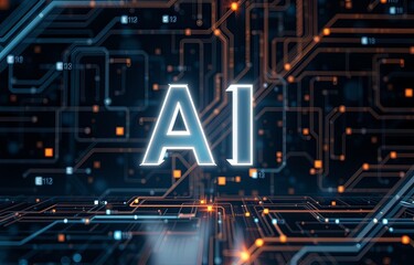 Ai technology abstract background.