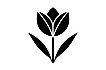 Tulip vector icon on a white background