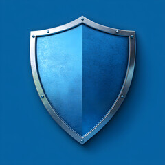 Blue shield front overlapping shields blue background image