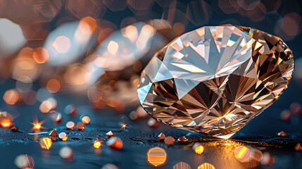 Shimmering crystals emitting mesmerizing crepuscular rays, Crystal background.