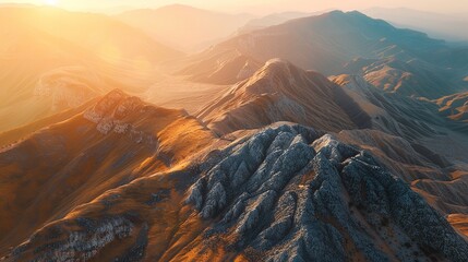 Obraz premium Cinematic photograph of a majestic mountain range with a serene river flowing through a dense forest